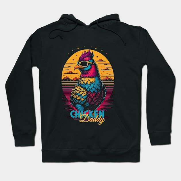 Chicken Daddy Colorful Hoodie by DeathAnarchy